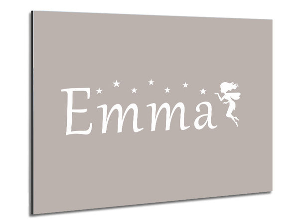 Your Name In Fairy Dust Beige Metal Print