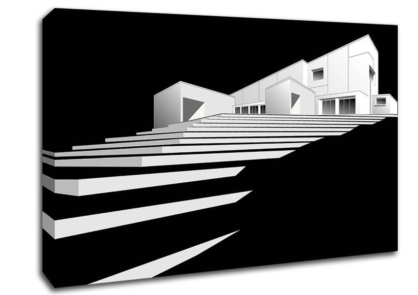  A Canvas Print of 3D Building Model Canvas Print