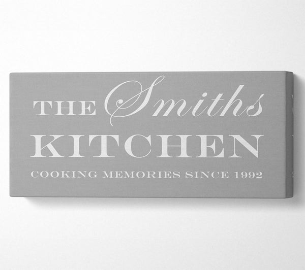 Kitchen Quote Your Family Name And Date Kitchen Grey White