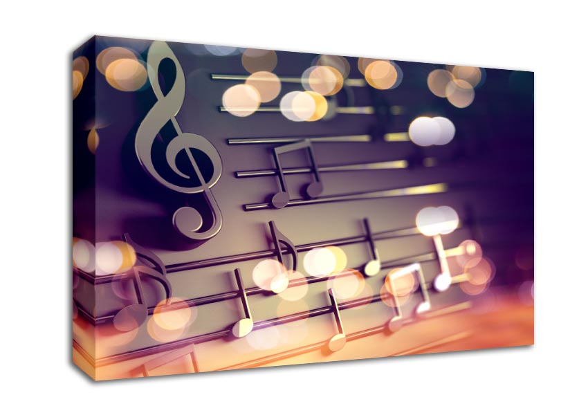  A Canvas Print of 3D Sheet music Canvas Art