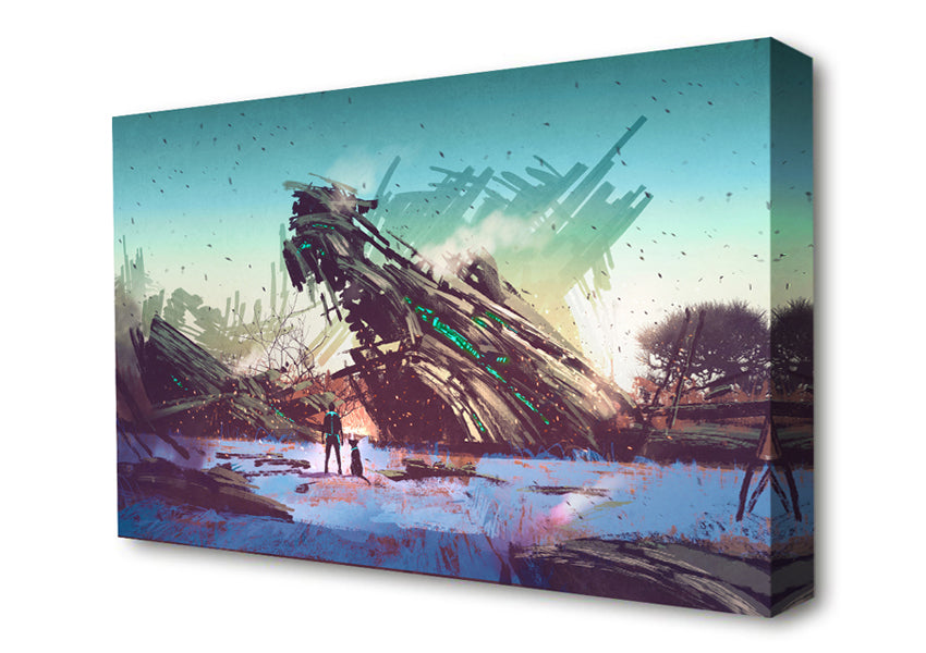  A Canvas Print of A Huge Ship Wreck Canvas Print