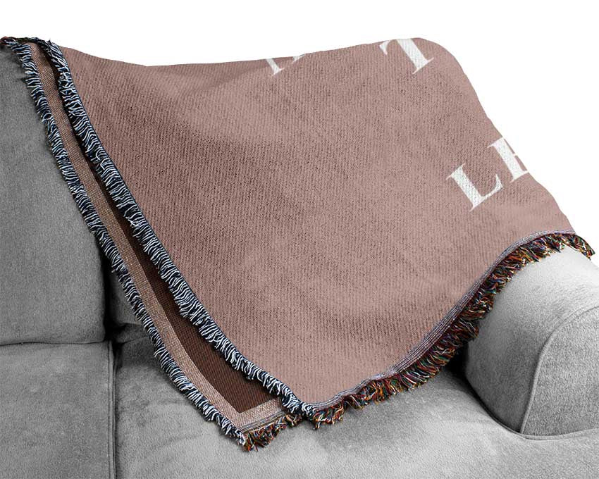 Kitchen Quote Todays Menu Has Two Choices Vivid Pink Woven Blanket