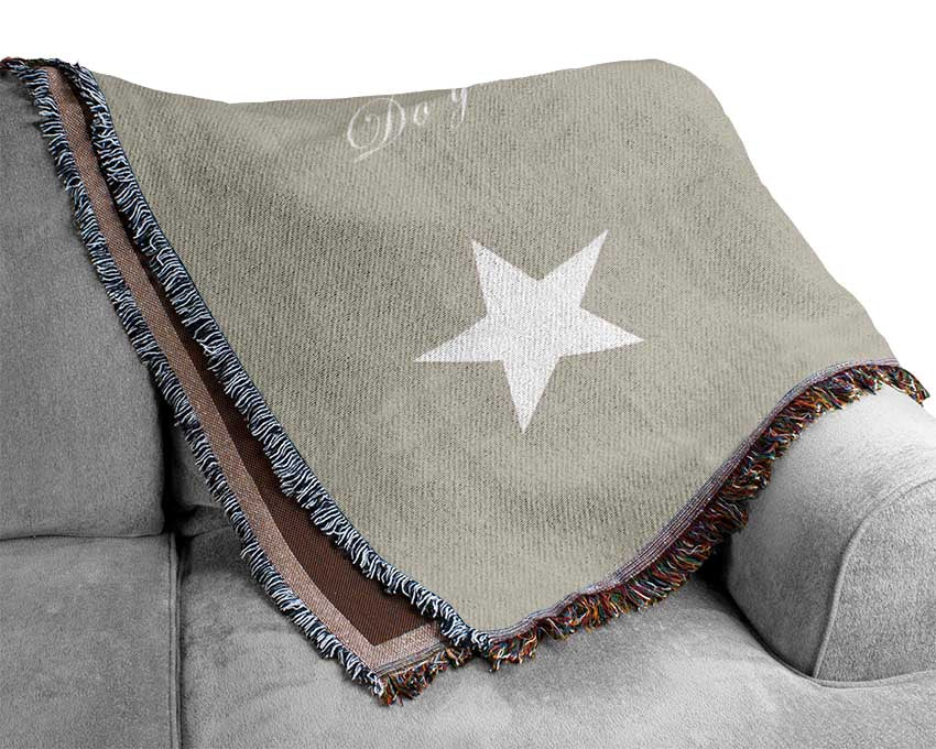 Nursery Quote Twinkle Twinkle Little Star 1 Pink Woven Blanket