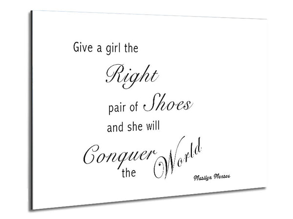 The Right Pair Of Shoes Marilyn Monroe White Metal Print