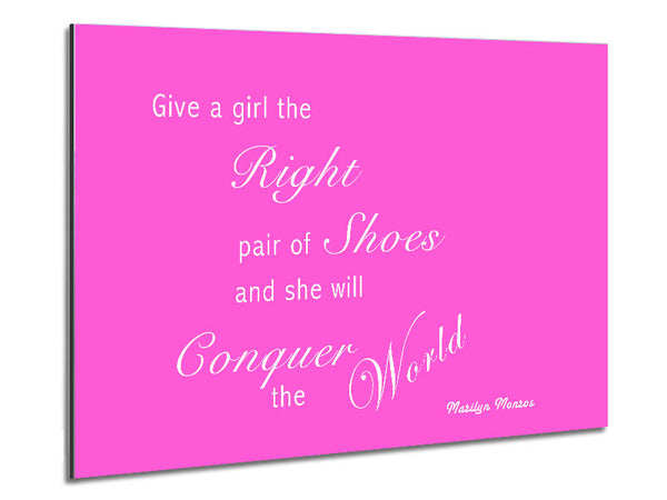 The Right Pair Of Shoes Marilyn Monroe Vivid Pink Metal Print