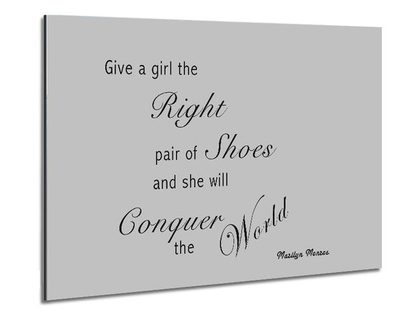 The Right Pair Of Shoes Marilyn Monroe Grey Metal Print