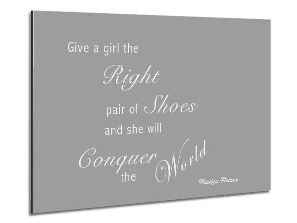 The Right Pair Of Shoes Marilyn Monroe Grey White Metal Print
