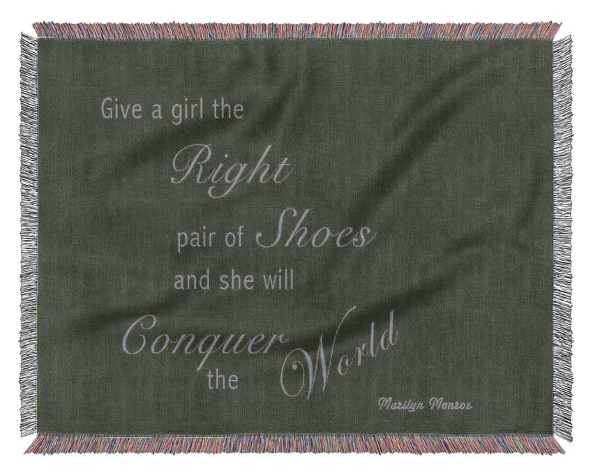 The Right Pair Of Shoes Marilyn Monroe Chocolate Woven Blanket