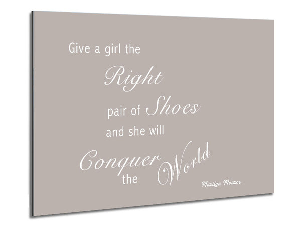 The Right Pair Of Shoes Marilyn Monroe Beige Metal Print