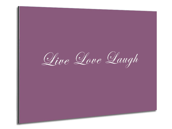 Love Quote Live Love Laugh 2 Dusty Pink Metal Print