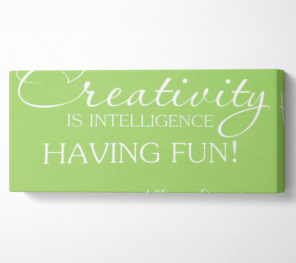 Motivational Quote Albert Einstein Creativity Is Intelligence Lime Green