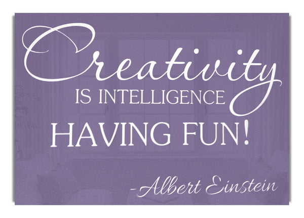 Albert Einstein Kreativität ist Intelligenz Lila