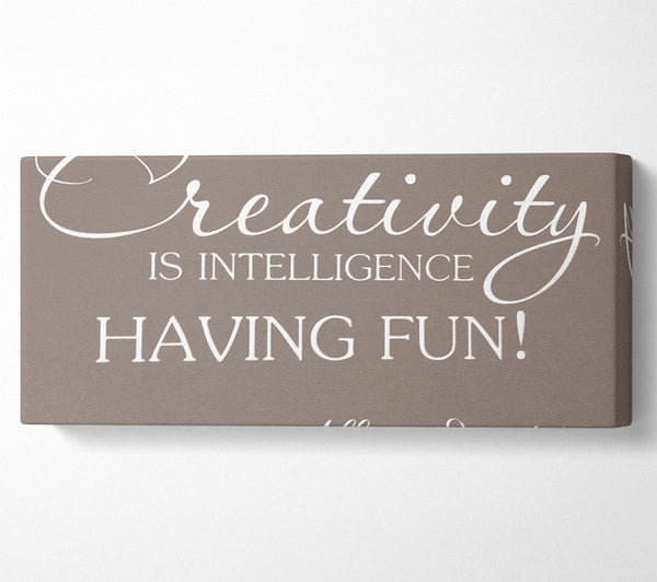 Motivational Quote Albert Einstein Creativity Is Intelligence Beige