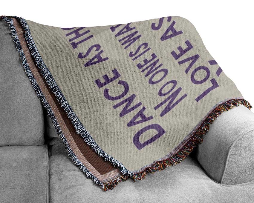 Home Quote Heaven Is On Earth Lilac Woven Blanket