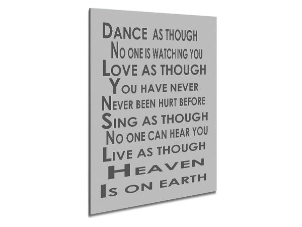 Home Quote Heaven Is On Earth Grey Metal Print