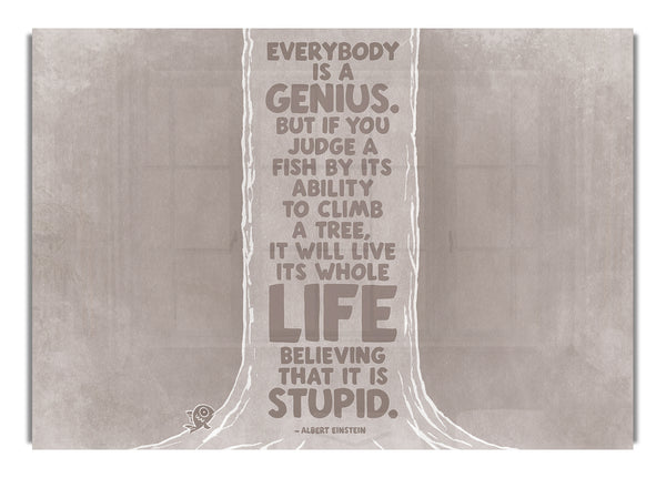Albert Einstein Jeder ist ein Genie Beige