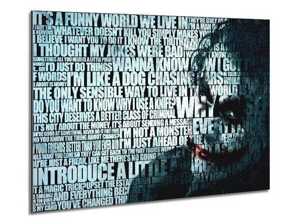 Movie Quote The Joker Funny World Metal Print