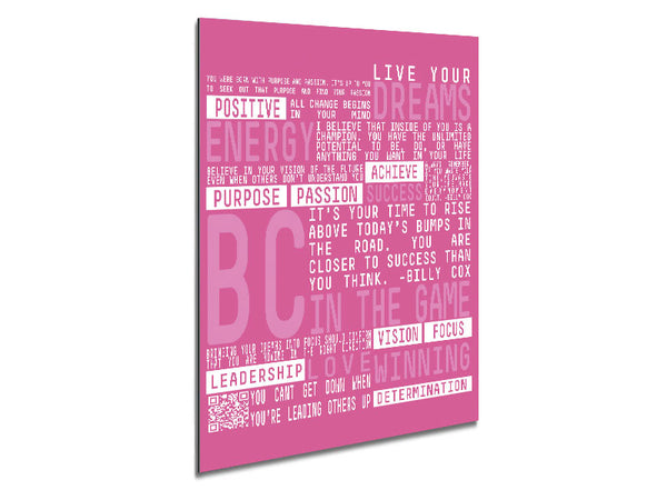 Live Your Dreams Pink Metal Print