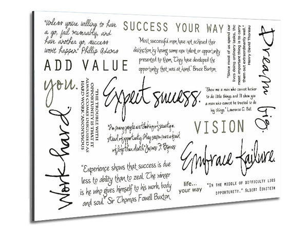 Work Hard Dream Big Expect Success Metal Print