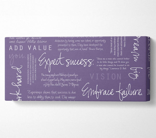 Work Hard Dream Big Expect Success Lilac