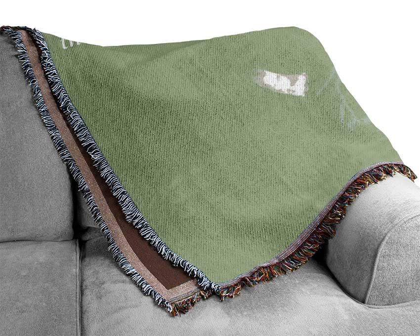 Vincent Van Gogh If You Hear A Voice Lime Green Woven Blanket