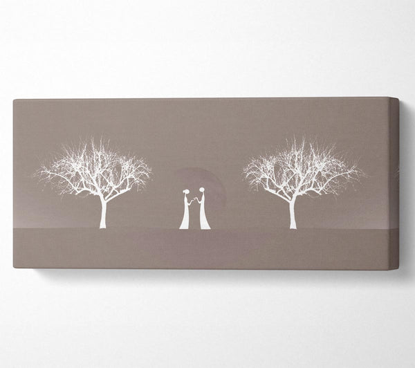 Love Between The Trees And Moon Beige