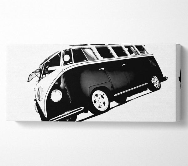 VW Camper Van Black n White