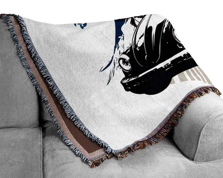 Vintage Volkswagen Beetle Woven Blanket