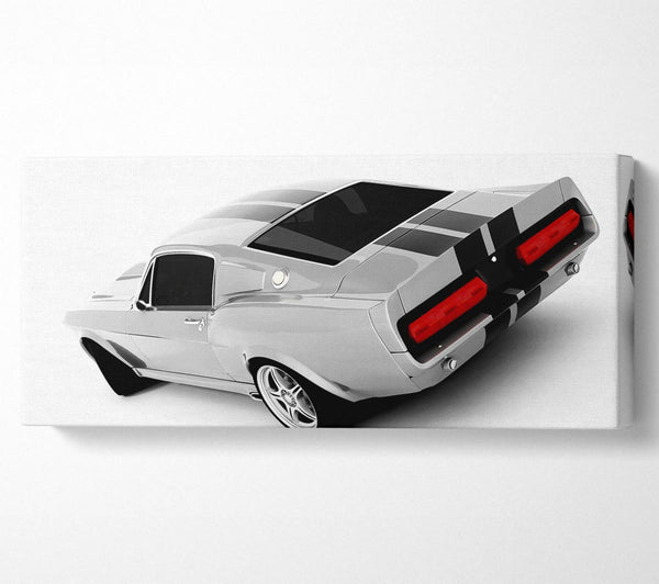 Mustang Rear B n W Red Lights