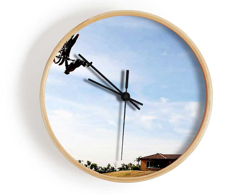 Motorcross In The Air Clock - Wallart-Direct UK