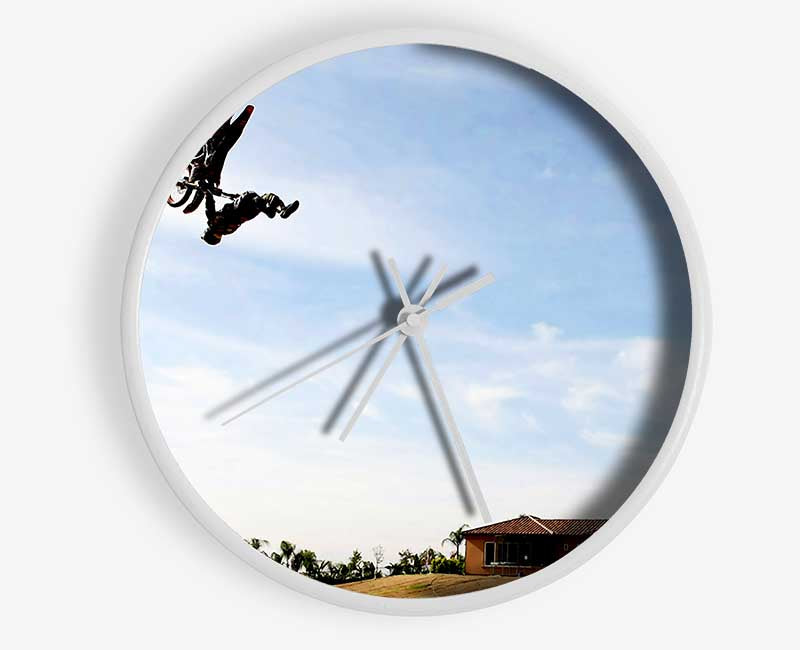 Motorcross In The Air Clock - Wallart-Direct UK