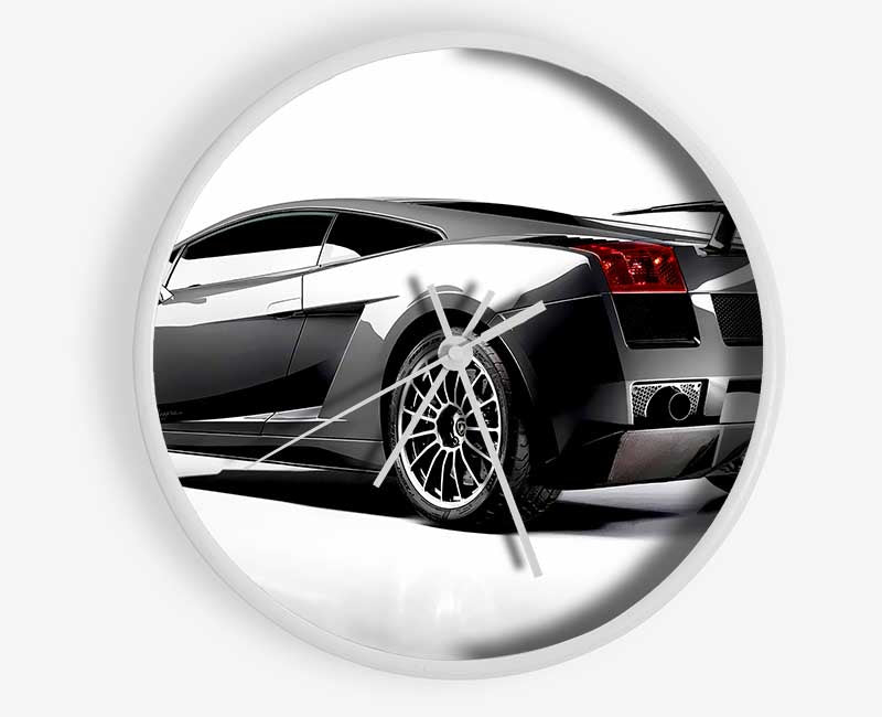 Lamborghini Rear Silver Clock - Wallart-Direct UK