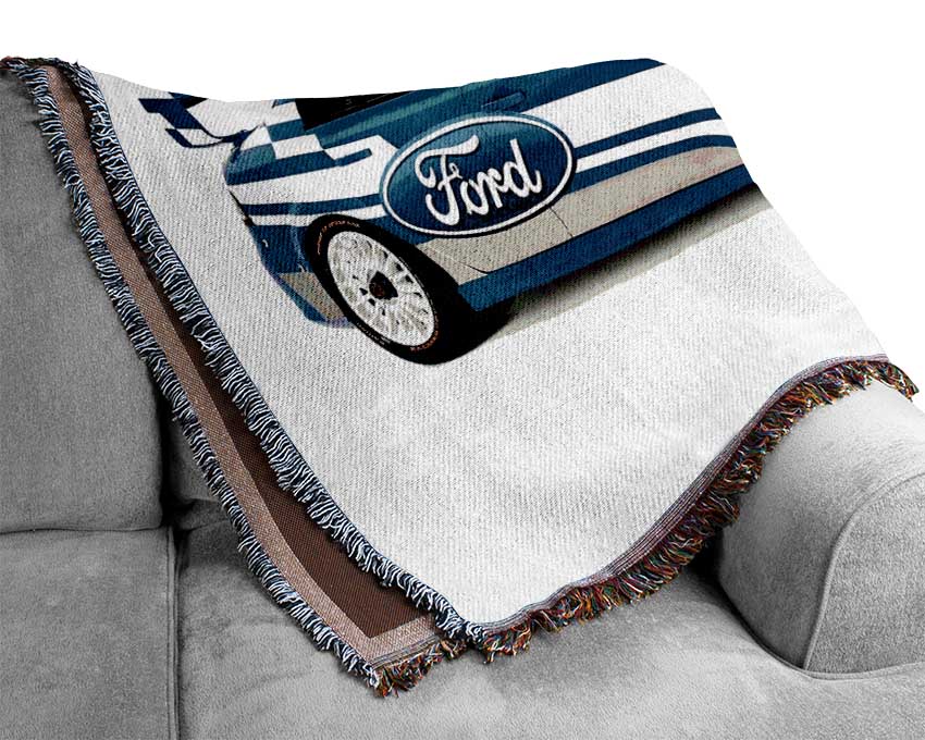 Ford Track Car Woven Blanket