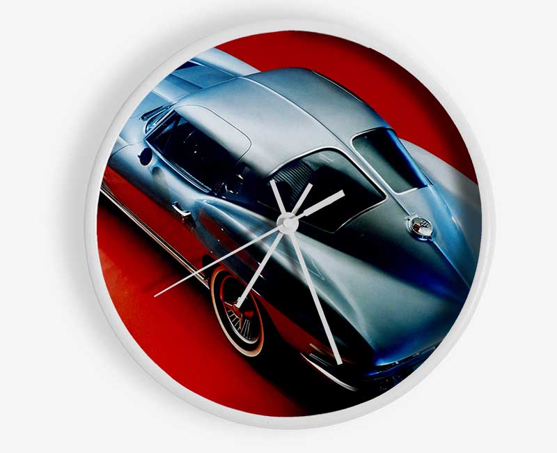 C 1963 Chevrolet Corvette Stingray Clock - Wallart-Direct UK