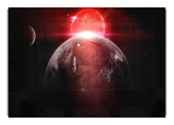 Earth Red Sunrise From Space