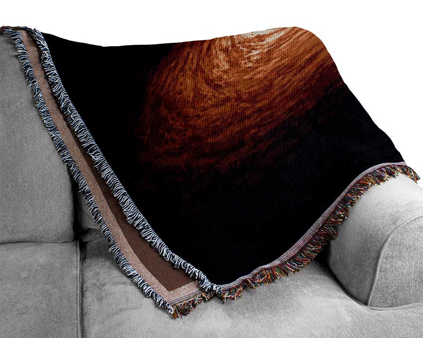 Golden Ring Galaxy Woven Blanket