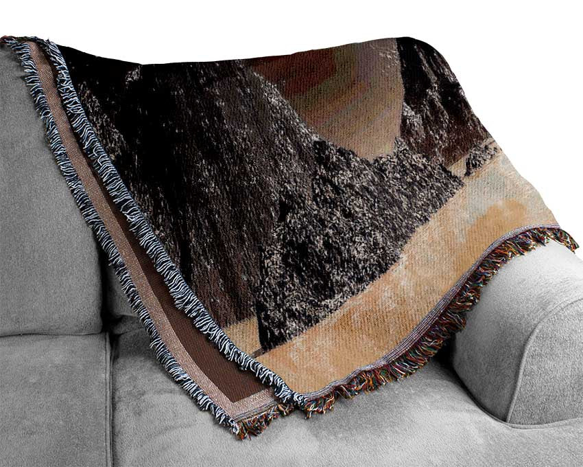 Life On A Distant Planet Woven Blanket