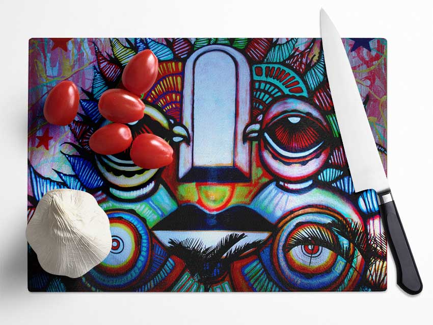 Funny Face Glass Chopping Board