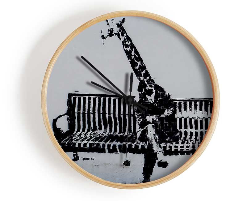 Giraffe Graffiti Clock - Wallart-Direct UK