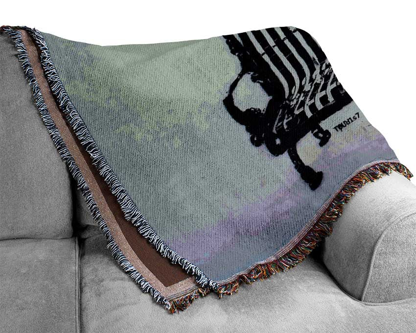 Giraffe Graffiti Woven Blanket