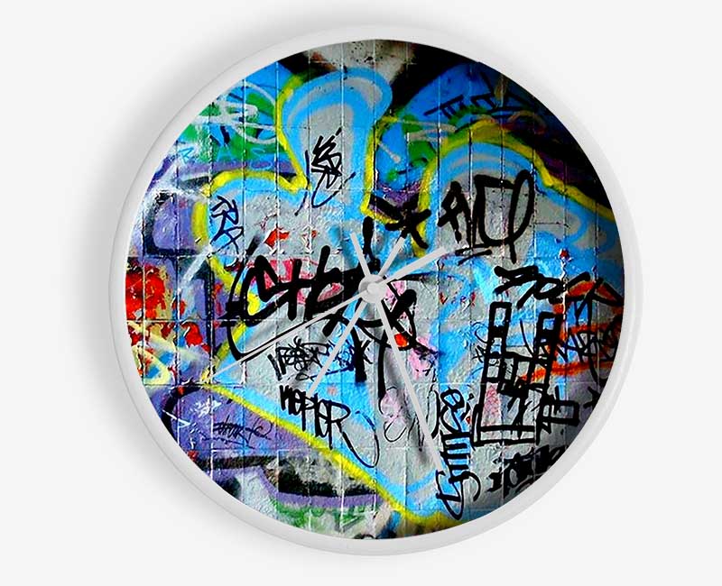 Colour Blaze Clock - Wallart-Direct UK