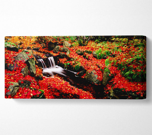 Red Winter Waterfall