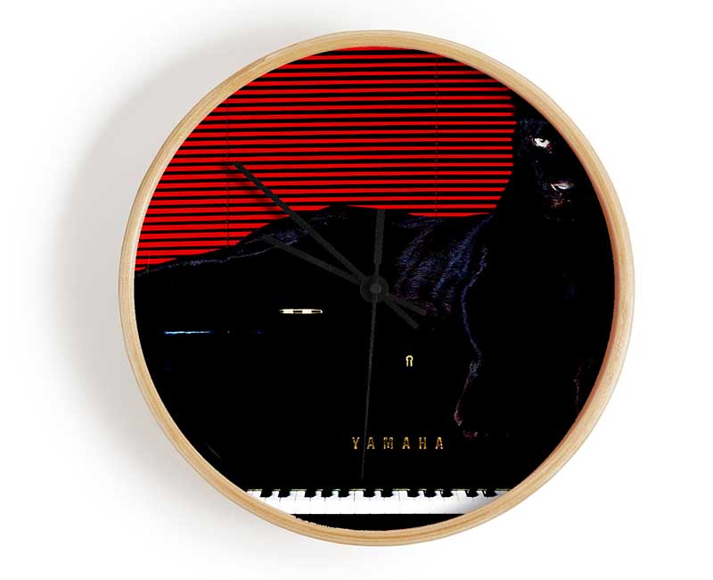 Black Panther Piano Clock - Wallart-Direct UK