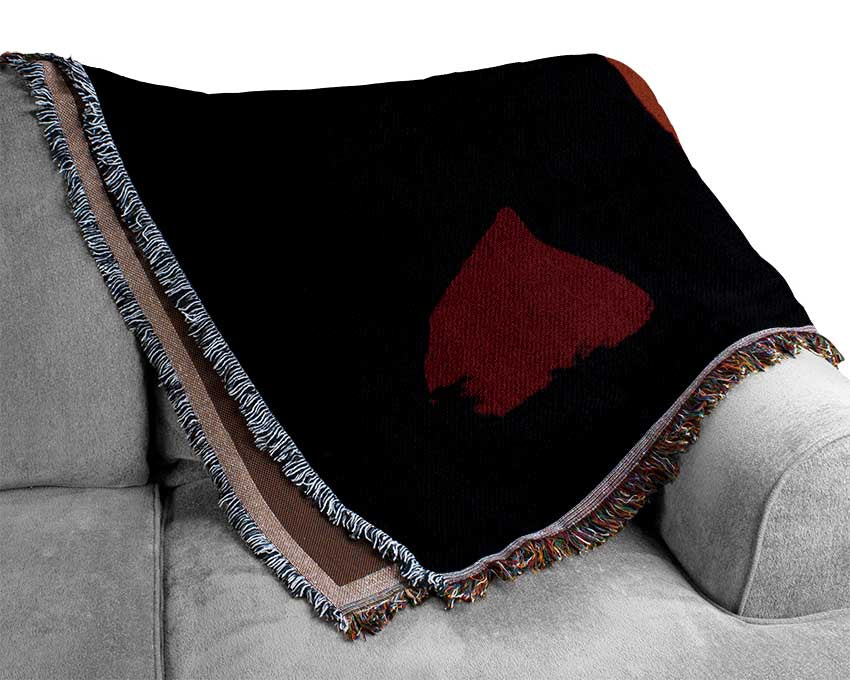 Elephant At Sundown Woven Blanket