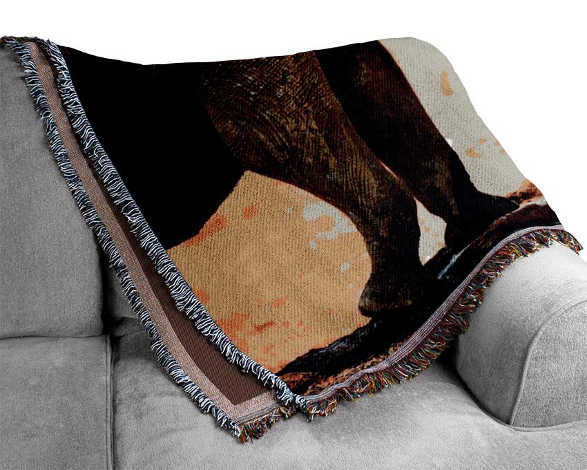 Elephant Bath Woven Blanket