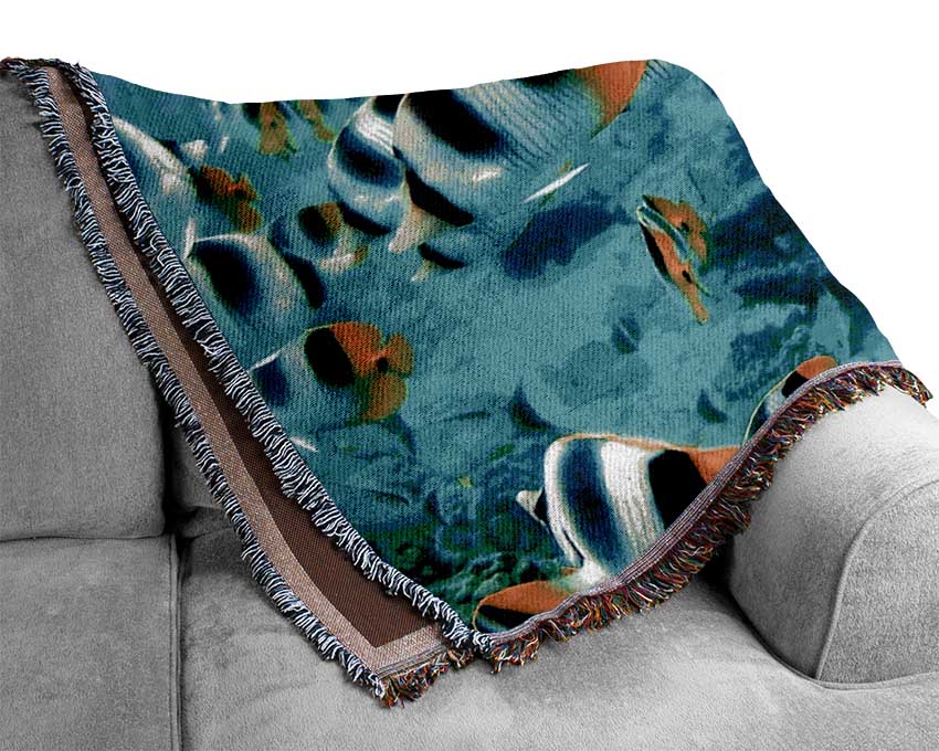Fish Fury Woven Blanket