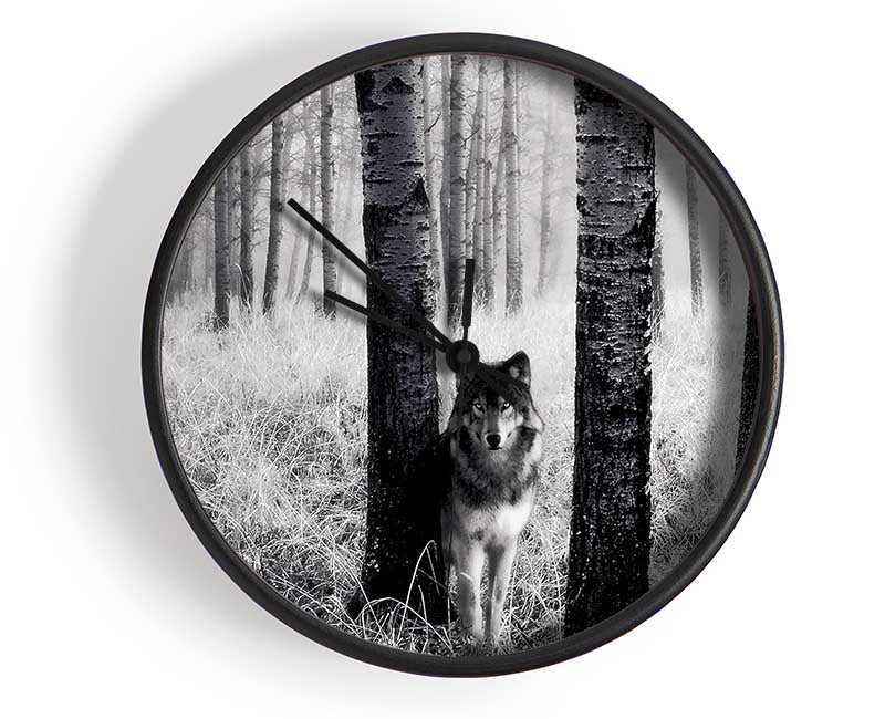 Forest Wolf Clock - Wallart-Direct UK