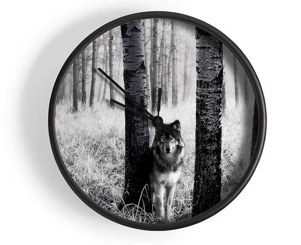 Forest Wolf Clock - Wallart-Direct UK