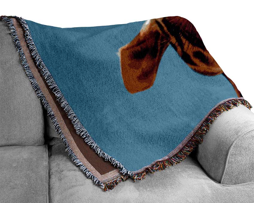 Giraffe Smile Woven Blanket