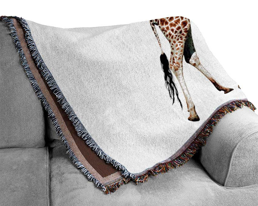 Giraffe Walk Woven Blanket